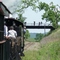 Passing under a bridge