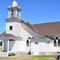 This church has an interesting design and bell.